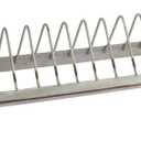 Creative Co-Op Rustic Farmhouse Metal Dish Rack with 18 Slots, Zinc Finish (24"L x 6"W x 5-1/2"H)