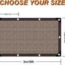 Garden Shade Cloth 70% Sun Shade Cloth with Grommets, [Brown 4x10 FT] Pergola Shade Cover Canopy, Mesh Tarp Sun Screens for Patio, Outdoor, Garden, Backyard
