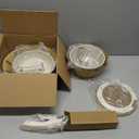 KIKCOIN Pots and Pans Set Nonstick, Ceramic Cookware Set Detachable Handle, Induction Kitchen Cookware Set with Removable Handle, Healthy Non Stick RV Cookware, Dishwasher  Oven Safe, PFOA Free (5 Pieces with 1 Lid/Handle, Green)