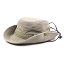 Sun Hat for Men, Cotton Embroidery Summer Outdoor Sun Protection Wide Brim Bucket Hat Foldable Safari Boonie Hat