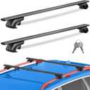 260lbs Heavy Duty Universal Roof Rack Cross Bars 56 Adjustable Aluminum Crossbars, Lockable Universal Cross Bars that Fit Most Raised Side Rails Vehicles/SUVs (with Gap Design)