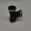 Fernco 2" Flexible PVC Tee Includes Optional 1.5" Reducer Bushing for DWV Cast Iron, Steel and Plastic Pipe Connections