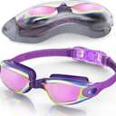 Aegend Swim Goggles, Swimming Goggles No Leaking Full Protection Adult Men Women Youth (Purple Black)