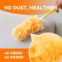 Duster Refills Bulk Compatible with Swiffer Dusters Swiffer Microfibre dust Cleaner for Cleaning Home, Office, Furniture (Yellow, 20 PCS (360)+Handle)