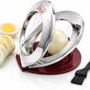 Egg Slicer & Cutter for Hard Boiled Eggs  2-Way Multipurpose Stainless Steel Slicer for Fruits & Vegetables  Includes Cleaning Brush