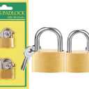 2 Pcs Small Solid Brass Locks with Keys, 20mm + 25mm Mini Key Locks, for Luggage, Backpack, Gym Locker, Jewelry Box (20-25mm)