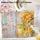 2 x Scrapbook Paper Set 60 Vintage Sheets with Mixed Paper Textures, Featuring Embossed Kraft and Lightweight Floral Designs for Journaling and DIY Crafts