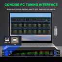 Digital Equalizer for Home Stereo Audio System, Professional 31 Band Dual Channel Graphic Equalizer Music EQ with PC Tuning, Noise Reduction & Spectrum Analyzer Display - Black