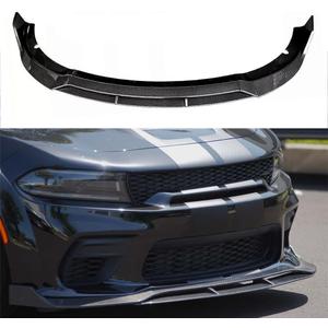 Carbon Fiber Front Bumper Lip Compatible with 2015-2022 Charger SRT Front Bumper Lip Spoiler Air Chin Body Kit Splitter
