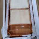 Solid Wood Desk,47" Oak Wooden Desk with Drawers,Mid Century Modern Small Computer Desk with Drawers for Small Spaces Home Office Solid Wood Writing Desk (Wood Color-2, 47")