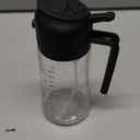 TrendPlain 16oz/470ml Glass Olive Oil Sprayer for Cooking  2 in 1 Olive Oil Dispenser Bottle for Kitchen Gadgets and Air Fryer Accessories, Salad, BBQ - Black