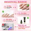 UNA GELLA 20ml*2PCS Nail Glue Remover for Press on, Multi-Functional Pinpoint Glue Remover Fast Removal Gentle Non-Acetone with Crystal Sticks for Nail Polish False Acrylic Nail Tips Home DIY