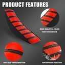 JFG RACING Dirt Bike Seat Cover,Universal Soft Rubber Cushion Covers for E Dirt Pit Bike Ebike Motocross Motorcycle Enduro CR CRF XR 50 85 125 150 230 250 450-Red