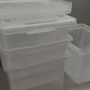 Clear Plastic Storage Bin, 14 Quart Latching Box Container with Lid, 4 Packs