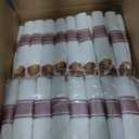 350PCS Rose Gold Plastic Plates for 50 Guests, Disposable Dinnerware Sets Include 100 Rose Gold Rim Plastic Plates, 50 Silverware and Cups, 50 Pre-Rolled Napkins for Party, and Graduation