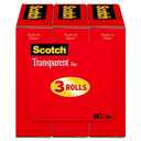 Scotch153; Transparent Tape, Clear, 3/4 in x 1000 in, 1-Pack Clear