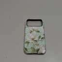 for iPhone 17 Pro Max Case Cute - Wireless Charging Compatible - Dual-Layer Hard Shell + Silicone Cover - Aesthetic Protective Phone Case for Women - Vintage Magnolia Flowers