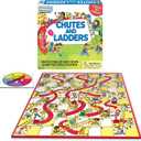 Classic Chutes and Ladders with 1970's Artwork by Winning Moves Games USA for Children Ages 3 and Up, Preschool Games for 2-4 Players (1195)