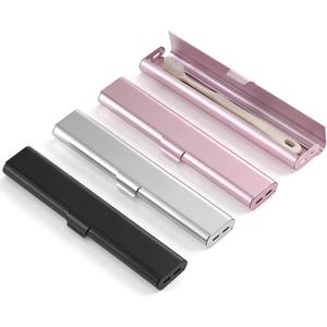 Portable Toothbrush Travel Case: 3 Pack Breathable & Dirt-Proof Hotel Camping Outdoor - Aluminum for Storage Recyclable Traveler (3, Multicolor)