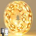 JMEXSUSS 200 LED Fairy Lights Plug in, Warm White Remote Control String Light Indoor Bedroom with Wheel, 66 ft 8 Modes Twinkle Lights for Room Dorm Party Christmas Tree