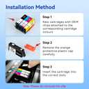 923 Ink Cartridges Combo Pack for HP Printers Replacement for HP 923 HP923 Ink Cartridge Work for OfficeJet Pro 8130e 8125e 8120e 8135e 8138e 8139e 8122e 8120 8122 8123 Printer Without Chip (4 Pack)