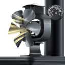 Wood Stove Fan Heat Powered Fireplace Fan Non Electric,60 Oscillating Heat Powered Fan 6 Blades with Magnetic Thermometer, Thermal Fan for Wood Burning Stove