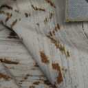 cotiled 6x9 Area Rug for Living Room, Washable Non-Slip Large Area Rug, Indoor Floor Carpet Low Pile Soft Boho Farmhouse Rug for Bedroom Dining Room (Dark Brown,6'x9')