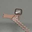 DaQin Checkered Band Compatible with Apple Watch Bands for Women 40mm 41mm 42mm 38mm 44mm 45mm 46mm 49mm Men, Cute Soft Silicone Dressy Strap for iWatch Bands Series 11 10 SE 9 8 7 6 5 4 3 2 1 Ultra 2 (White/Sand Pink)