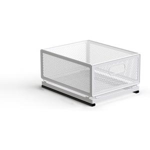 Pull Out Cabinet Organizer, Slide Out Drawers Fixed with Adhesive Nano Film, Pantry Shelves Sliding Drawer Storage Organization for Kitchen/Bathroom/Bedroom (11.8*9.4*6.1inch/30*24*15.5cm)