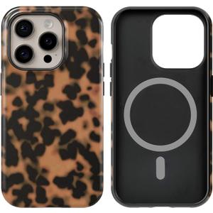 for iPhone 15 Pro Max Case Design Strong Magnetic Cute Slim [Compatible with MagSafe] Wireless Charging Phone Case 2 in 1 Shockproof Heavy Duty Protection Cover 6.7",Turtle Shell