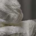 Litanika Oversized King Comforter Set Ivory, 3 Pieces Tufted Boho Farmhouse Bedding Comforter Set, Lightweight Fluffy All Season Comforter Set (120x98In Comforter & 2 Pillowcases)