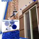 30Ft Reach Solar Panel Cleaning Brush Kit with 5-24ft Telescoping Pole, Squeegee for Roof, RV, Gutter, Boat, Deck