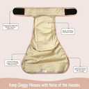 Langsprit Frenchie Female Dog Diapers No Tail Hole,Reusable Puppy French Bulldog Diapers Female for Period Heat,Washable Small Medium Large SizeLarge