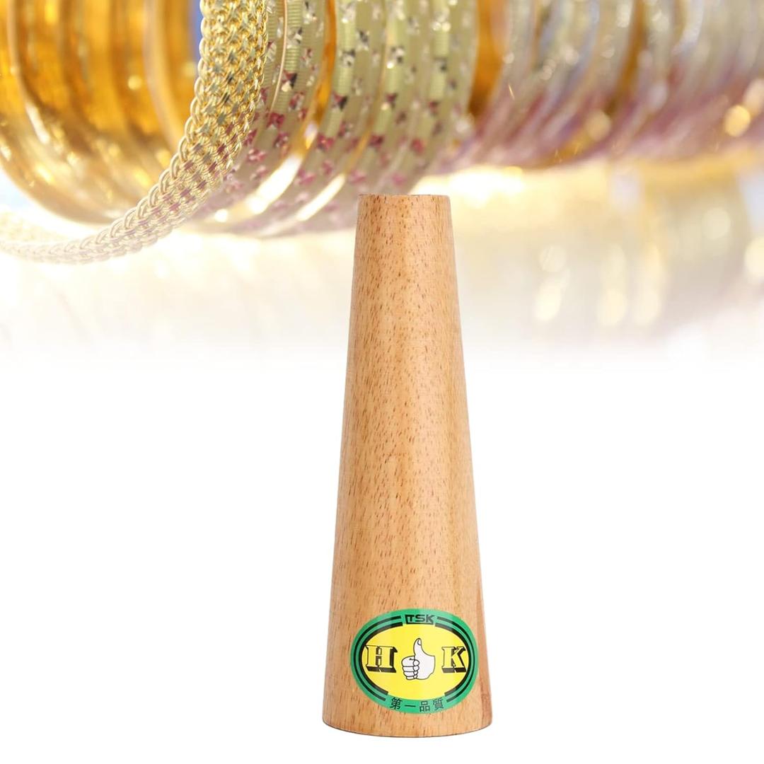 ZJchao Bracelet Mandrel, Round Bracelet Sizing Bangle Mandrel Wire Wrapping Tool Jewelry Deformation Repair Shape Wooden Adjuster Carving Ring Jewelers Casting (2#)