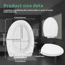 Elongated Toilet Seat for TOTO SS113/SS114/SS154/SS224/SS204/SS214/SS237/SS247, Soft Close Toilet Seat, Traditional Heavy Duty Toilet Seat Replacement Parts with Toilet Bolts and Nuts (Cotton White)