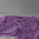 Women's Shaggy Faux Fur Outwear Coat Jacket Long Sleeve Warm Winter (Large, Light Purple)