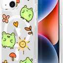 MAYCARI for iPhone 13 Pro Max Case Compatible with MagSafe, Magnetic Cute Cartoon Frog Design Clear Phone Cover for Girls Women Soft TPU Hard Back Shockproof Protective Case for iPhone 13 Pro Max