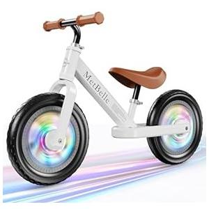 MetBelle Toddler Balance Bike 2 Year Old,12”No Pedal Kids Indoor Outdoor Toy Bike 25 Years Old with ToolFree Adjustments Seat, Lightweight First Bike Gift for 23 Boys Girls