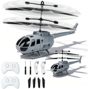 Remote Control Helicopter for Kids Boys Girls,2 Pack Military Toys Attack Helicopter,Army Style 2 Model RC Helicopters for Kids 6-8 Boys Military Lovers to Collect and Gift