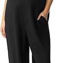 POSHDIVAH Women's Maternity Jumpsuit Pregnancy Casual Romper Spaghetti Strap Tank Top Baggy Pants with Pockets Medium