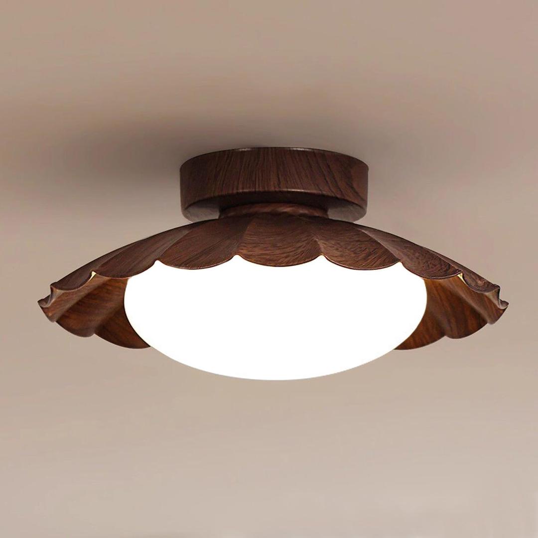 MCM Style Semi Flush Mount Ceiling Light for Kitchen Entryway, 13.78 Inch