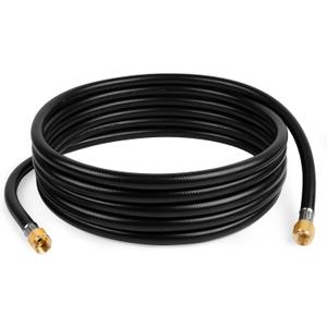 GASPRO 18-Foot Propane Hose Extension for Propane Devices with 3/8" Female Flare, for RV, Gas Grill, Heater, Burner