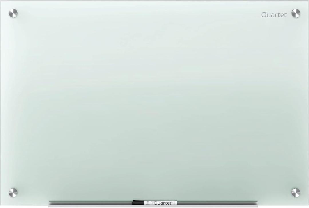 Quartet Glass Whiteboard, Non-Magnetic Dry Erase White Board, 4' x 3', Infinity, Frosted White (G4836F)