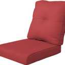 Patio Cushions for Outdoor Furniture - 2224 Inches High Back and Deep Seating Outdoor Cushion for Patio Chairs Sofa Couch Loveseat Water Resistant(Red/1 Set/Button)