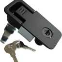 2Pcs Compression Latch Flush Sealed Lever Latch Trigger Lift and Turn Adjustable Grip Matching Keys Powder Coated Black