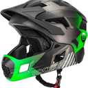 ROCKBROS Kids Full Face Helmet Kids Bike Helmets Lightweight Toddler Mountain Bike Helmet Detachable for MTB BMX Skating Cycling Scooter Safety Bicycle Helmets for Youth Child Boys Girls Ages 3-16, Small