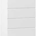 Modern Chest of Drawers, 4 Drawer Dresser Without Handles Floor Storage Drawer Cabinet Vertical Dresser Storage Organizer for Home Office (4 Drawers, White)
