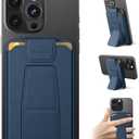 ArtsEvo Magnetic Wallet with Stand and Finger Loop, Up to 3,000g Magnet Strength, Compatible with iPhone Magnetic Wallet for iPhone 17/16/15/14/13/12 Series (Not for 13/12 Mini). Max 3 Card Holder