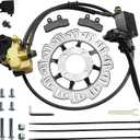 PRO BAT Front Disc Brake Master Cylinder Caliper + 190mm/7.48'' Front Disc Brake Plate + Brake Pad Assembly for 50cc 70cc 90cc 110cc 125cc Chinese Dirt Bike Pit Bike Atomik SSR Apollo