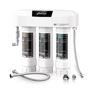 Frizzlife Under Sink Water Filter System, NSF/ANSI 53&42&372 Certified, 8 Layer 0.5 Micron Water Filtration Reduce Chloramine, PFOA/PFOS, Lead, Chlorine, Bad Taste & Odor, Under Counter, SK99-NEW